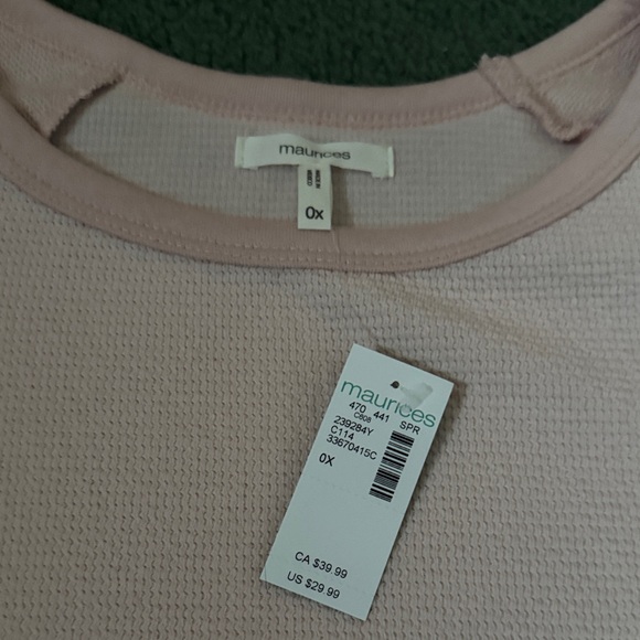 Maurices Light Pink Short Sleeve Tee - Picture 2 of 5